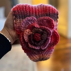 🌺pink flower knitted headband🌺
